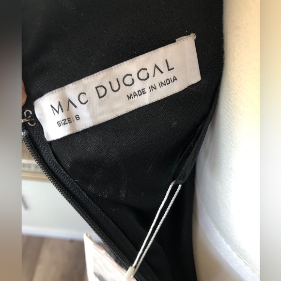 Mac Duggal Black Sequin V-Neck Floor Length Style number 5107 Size 8 - Picture 8 of 9